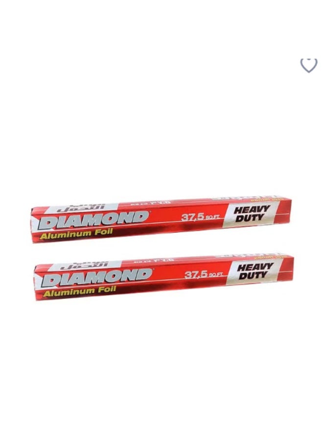 Diamond 2-Piece Aluminum Foil Silver 37.5 sq.ft